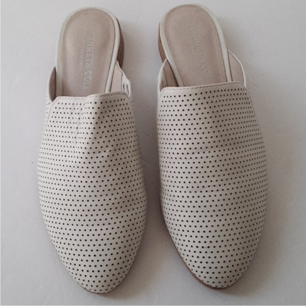 Kenneth Cole white leather mule NWOT